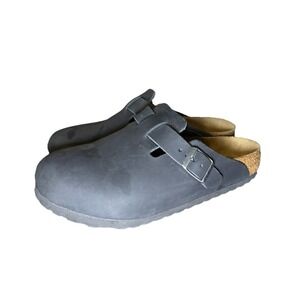 Birkenstock Boston Oiled Leather Clogs Unisex Sz 39 Comfort Closed Toe Slip On